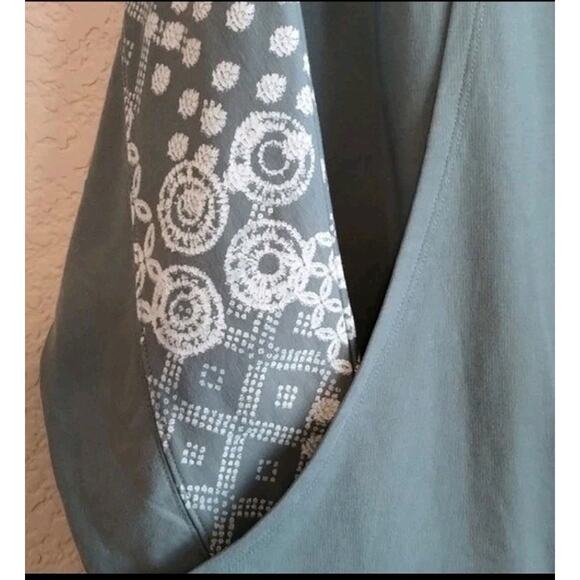 Garnet Hill NEW Green 3/4 Dolman Sleeve French Terry Kimono Relaxed Cardigan S - Picture 6 of 16